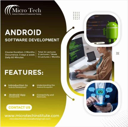 Android software development – – Computer Short Course Coaching in Sialkot Pakistan