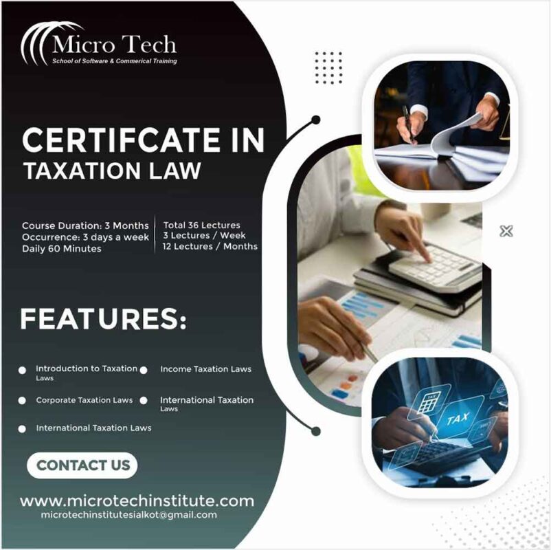Certificate in Taxation Laws Course Diploma
