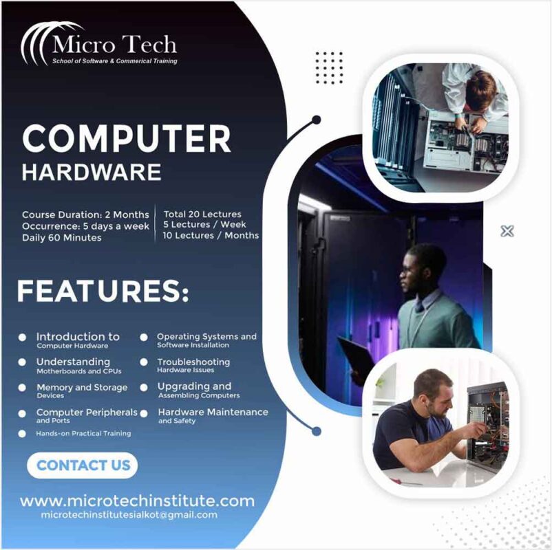 Computer Hardware Course – Computer Short Course Coaching in Sialkot Pakistan