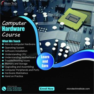 Computer Hardware course training for assembling, repairing, and maintaining PCs
