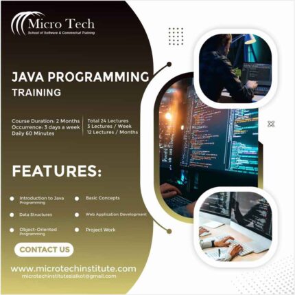 Java Programming Computer Short Course Coaching in Sialkot Pakistan