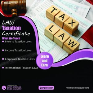 Certificate in Taxation and Law professional course for tax and legal studies