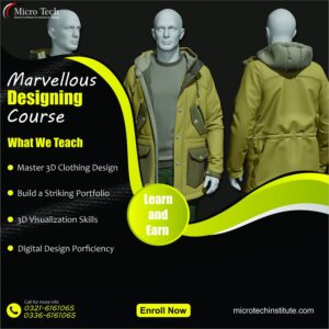 Marvelous Designer course training for 3D clothing and garment simulation