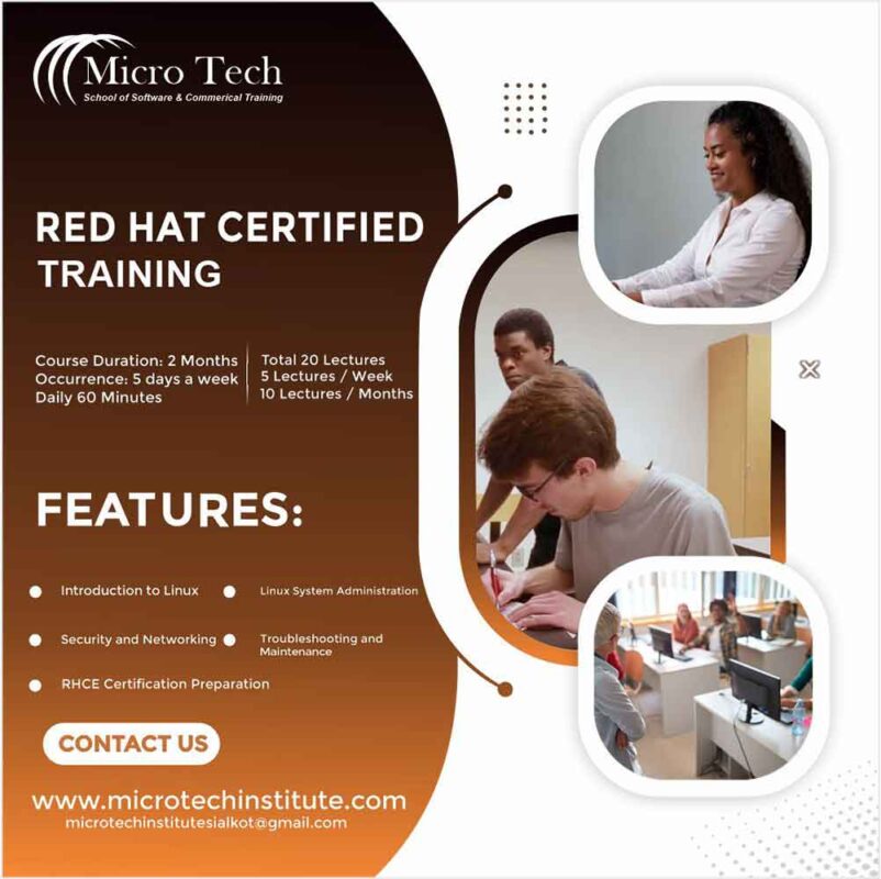 Red Hat Certified Engineer (RHCE) – Computer Short Course Coaching in Sialkot Pakistan