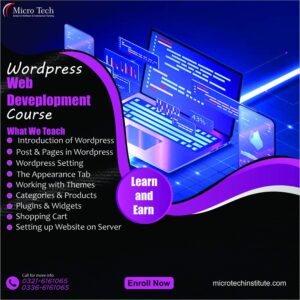 WordPress Web Development course training for building websites and online stores